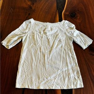 Banana Republic Pale Green Blouse with Buttoned Back